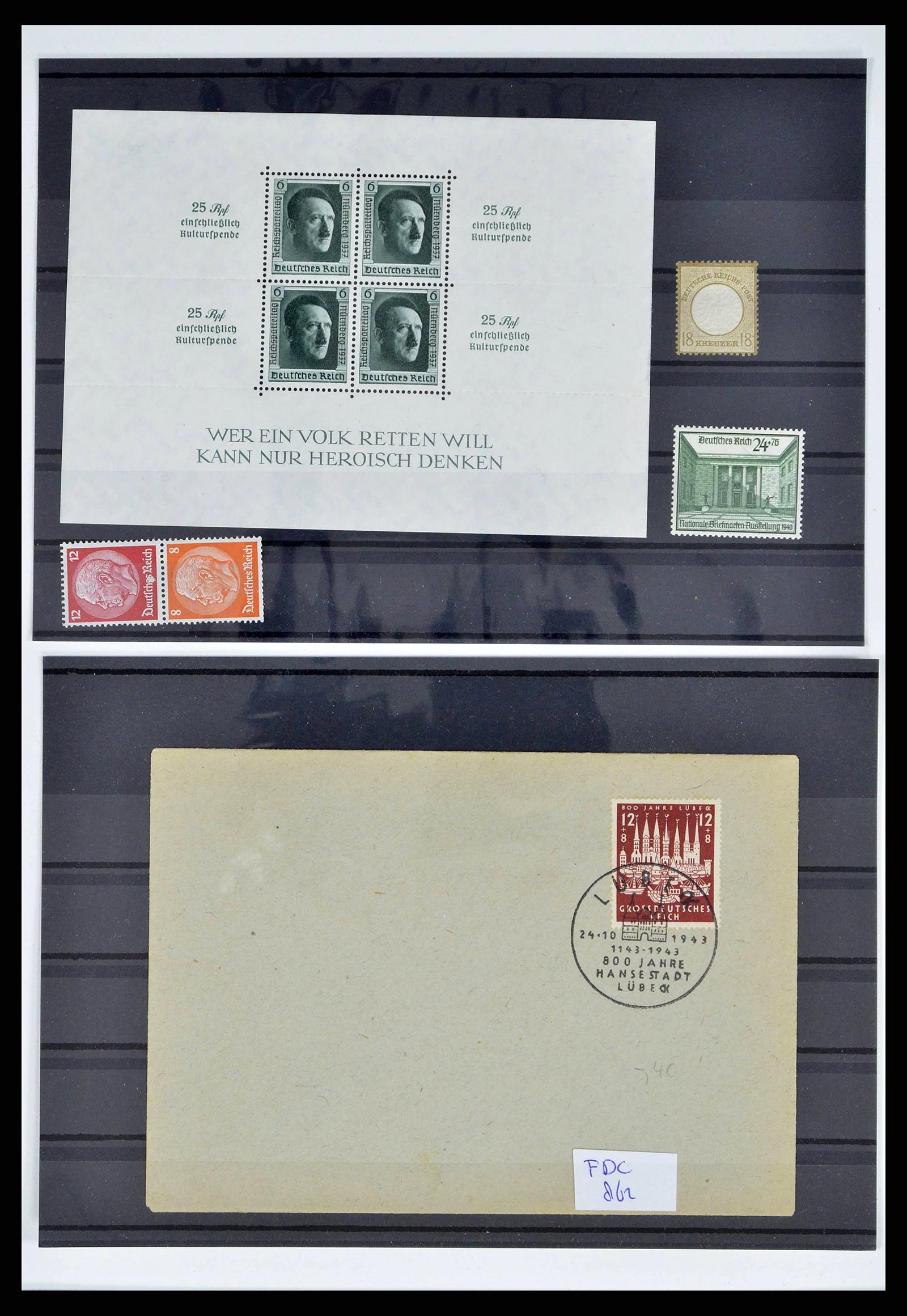 38419 0019 - Stamp collection 38419 German Reich sorting lot 1872-1945.