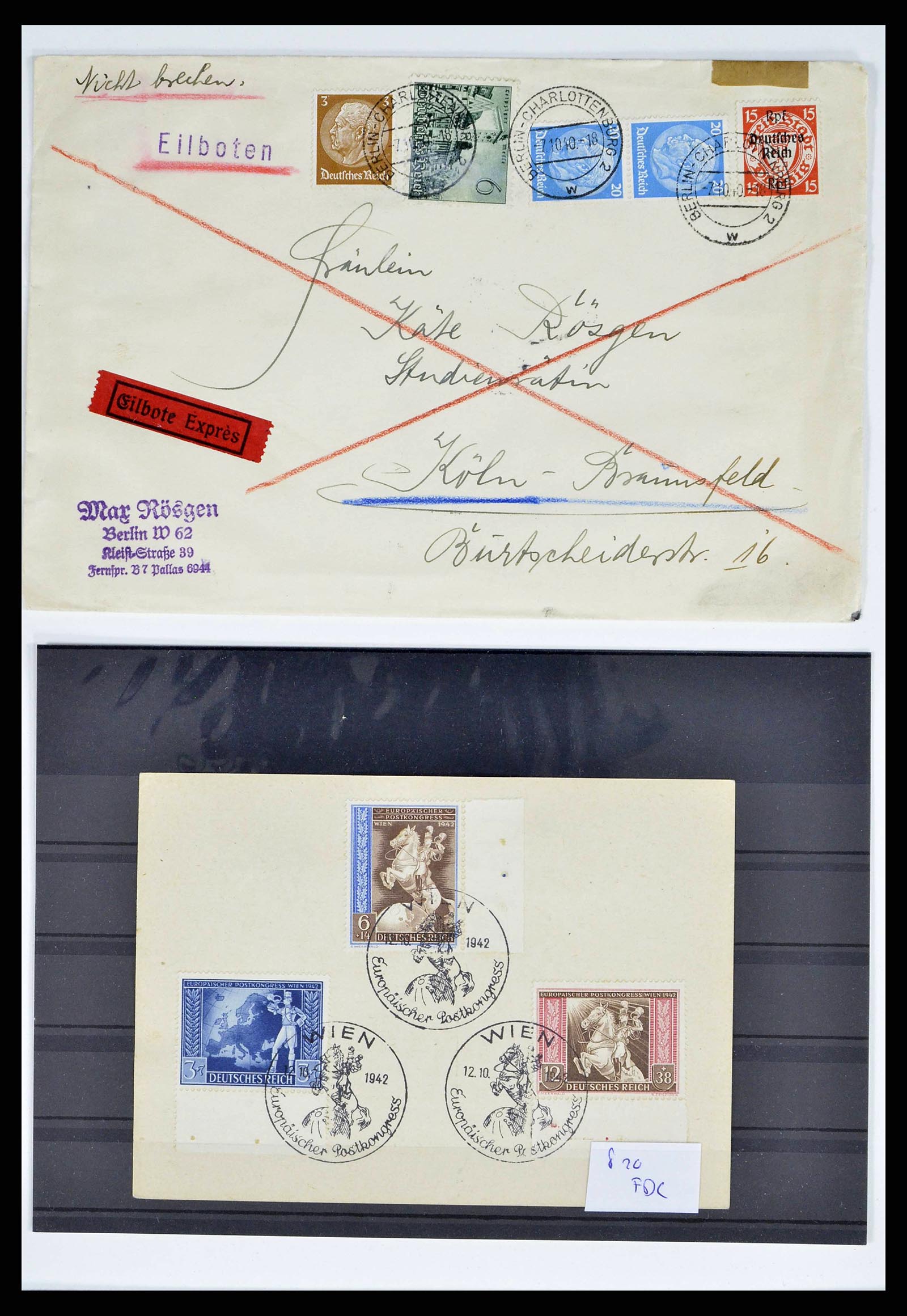 38419 0020 - Stamp collection 38419 German Reich sorting lot 1872-1945.