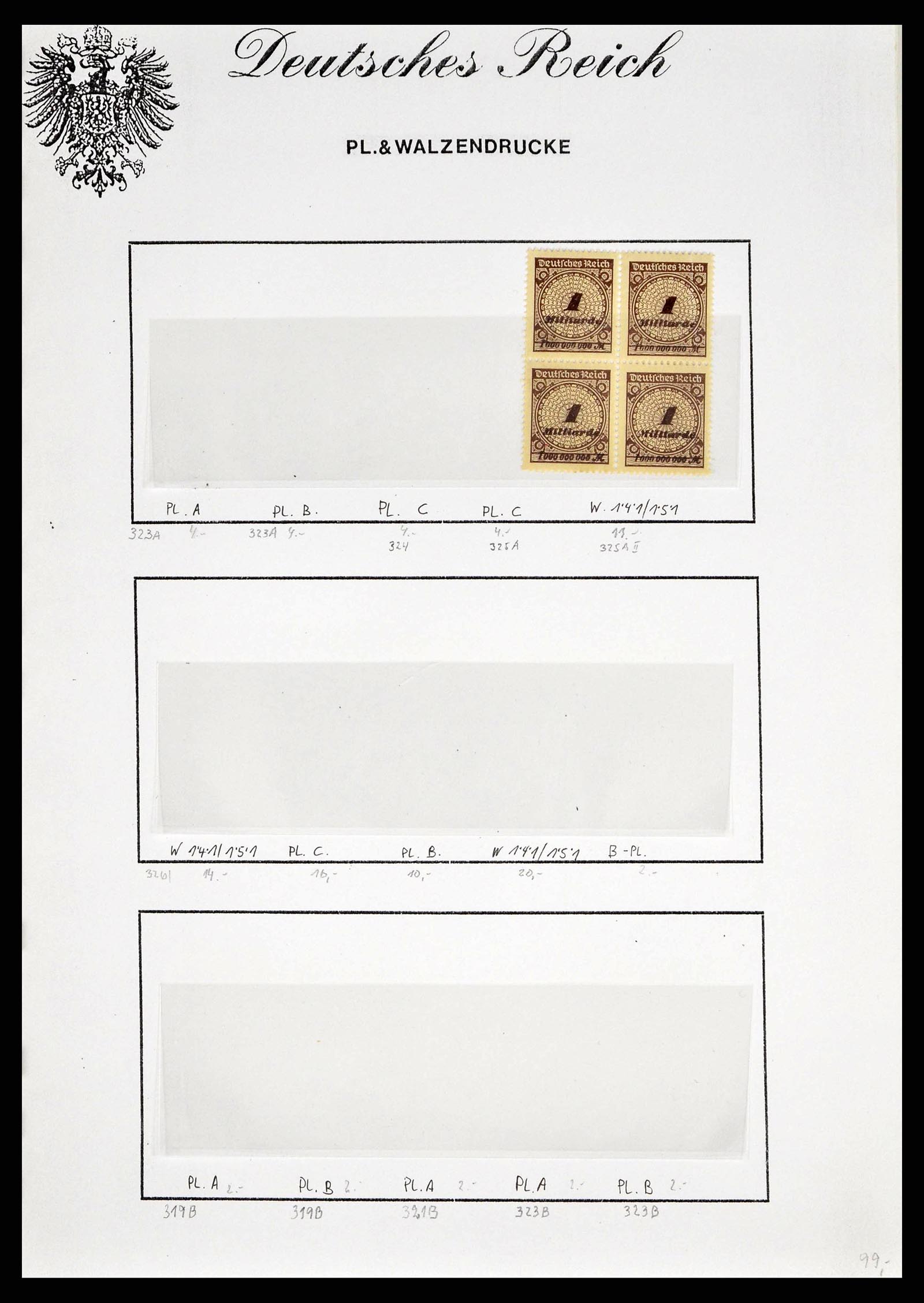 38421 0006 - Stamp collection 38421 German Reich infla 1922-1923.