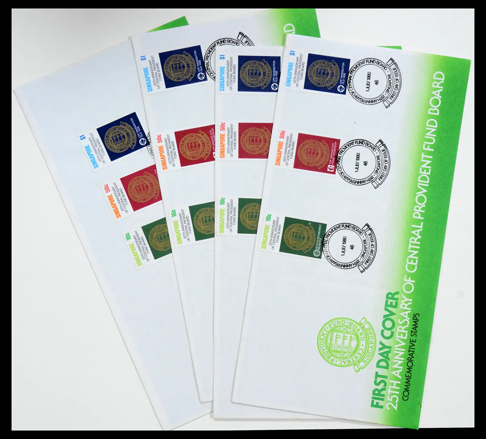 38432 0028 - Postzegelverzameling 38432 Singapore FDC's 1970-2005.