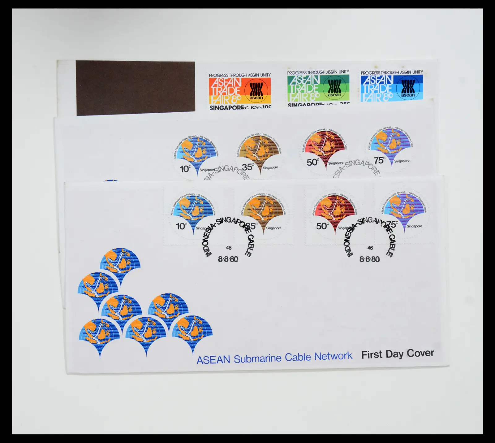 38432 0030 - Postzegelverzameling 38432 Singapore FDC's 1970-2005.