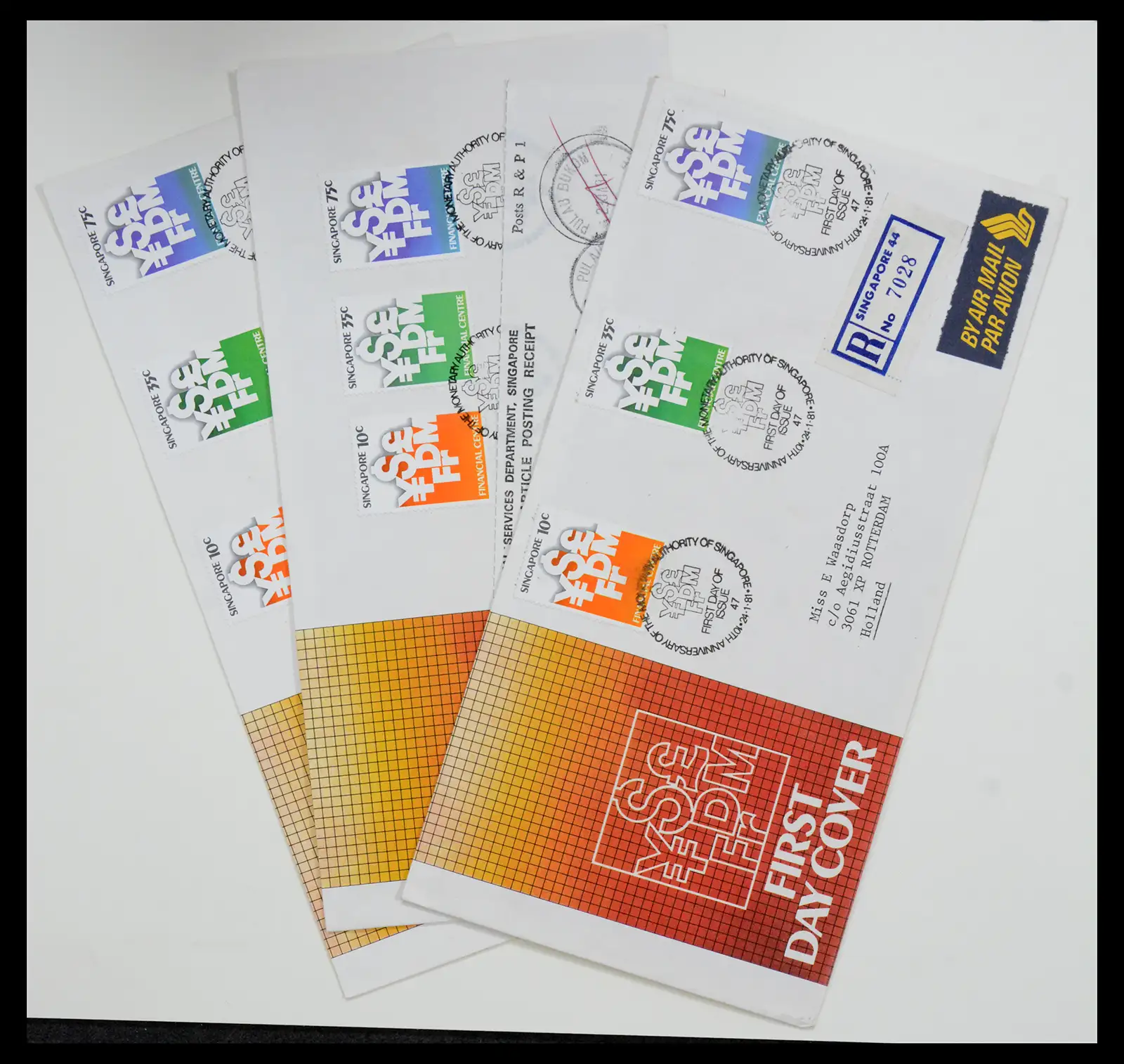 38432 0036 - Postzegelverzameling 38432 Singapore FDC's 1970-2005.