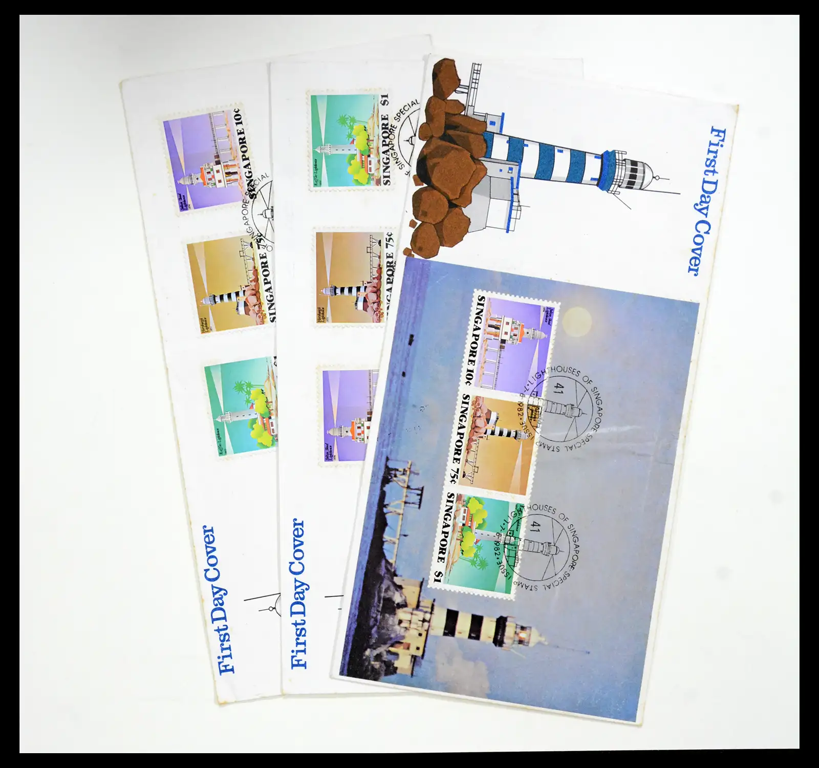 38432 0047 - Postzegelverzameling 38432 Singapore FDC's 1970-2005.