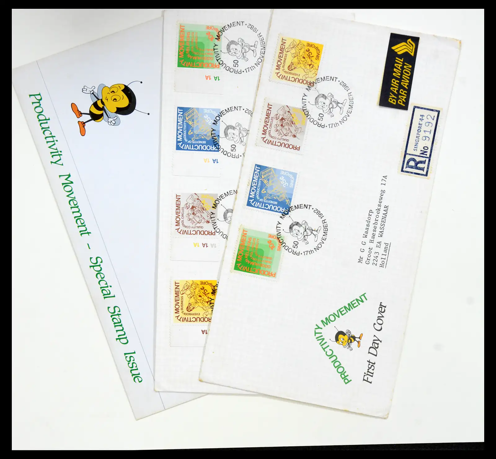 38432 0050 - Postzegelverzameling 38432 Singapore FDC's 1970-2005.