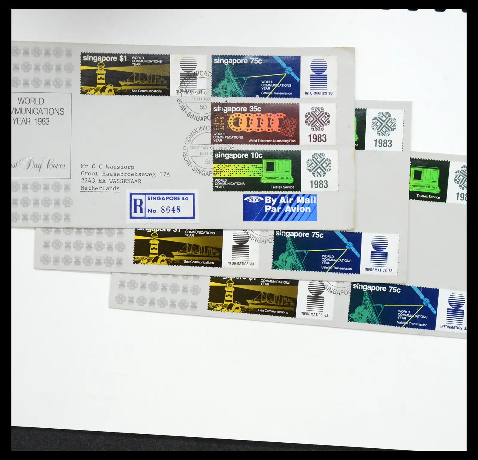 38432 0058 - Postzegelverzameling 38432 Singapore FDC's 1970-2005.