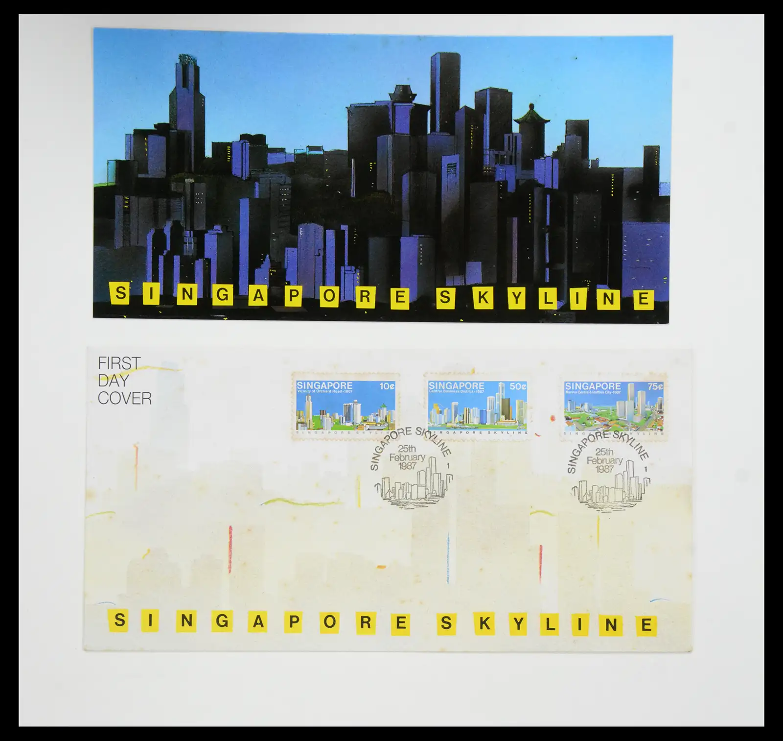 38432 0078 - Postzegelverzameling 38432 Singapore FDC's 1970-2005.