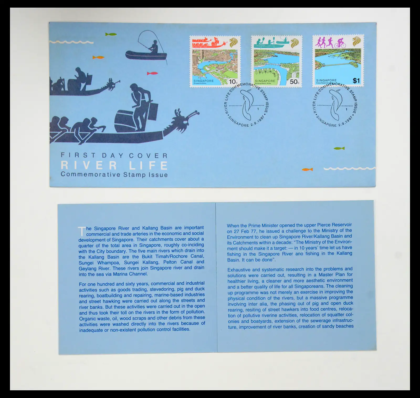38432 0081 - Postzegelverzameling 38432 Singapore FDC's 1970-2005.