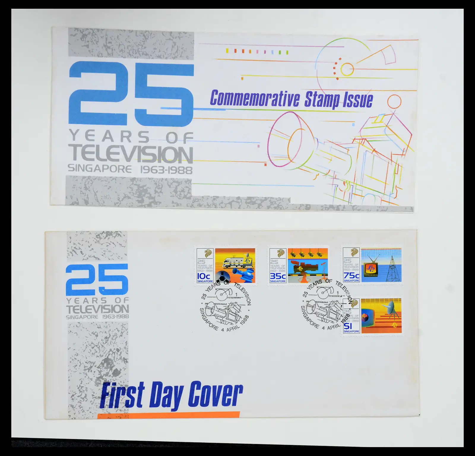 38432 0086 - Postzegelverzameling 38432 Singapore FDC's 1970-2005.