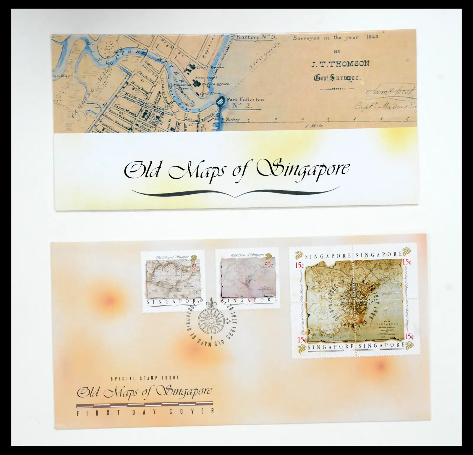 38432 0092 - Postzegelverzameling 38432 Singapore FDC's 1970-2005.