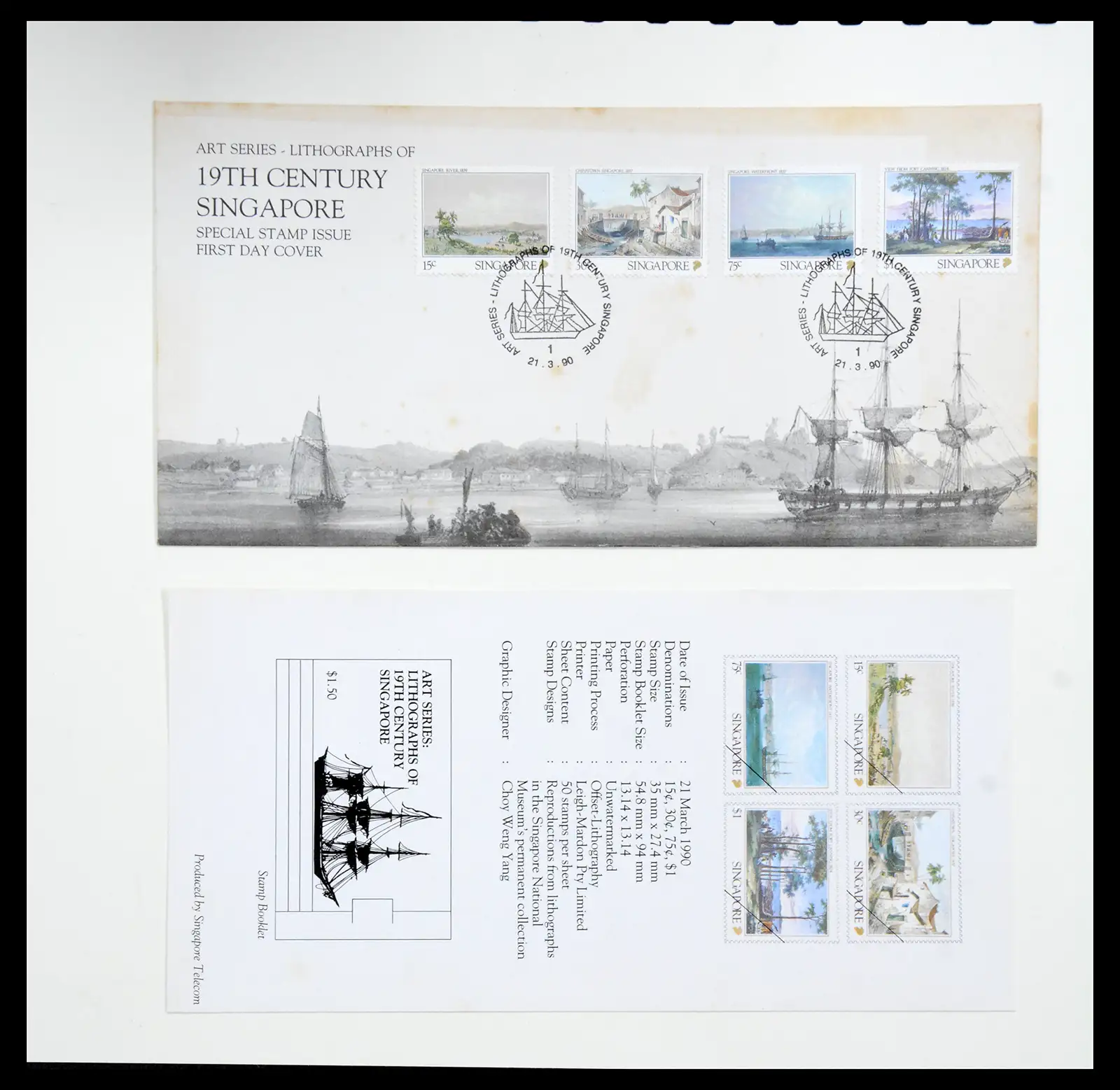 38432 0096 - Postzegelverzameling 38432 Singapore FDC's 1970-2005.