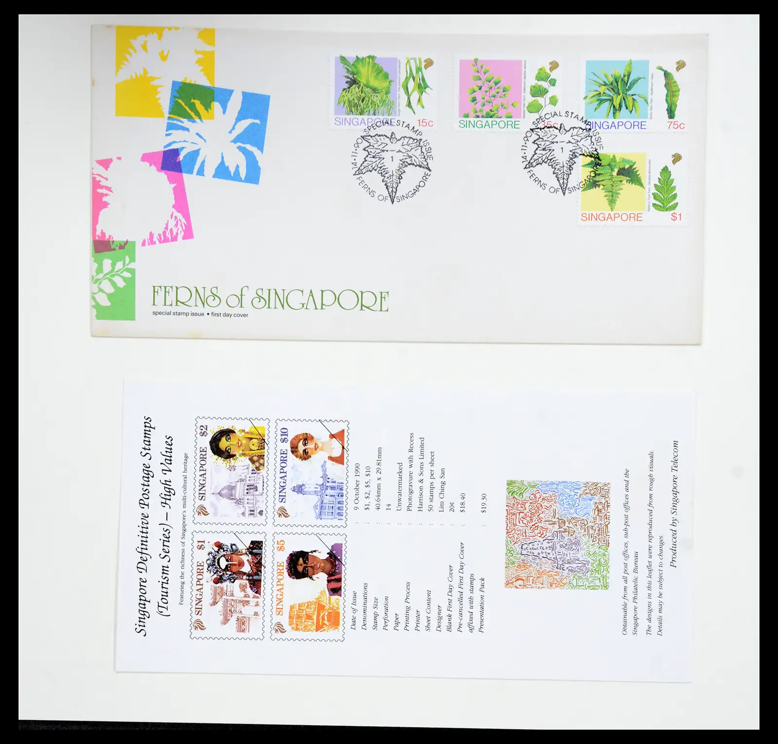 38432 0099 - Postzegelverzameling 38432 Singapore FDC's 1970-2005.