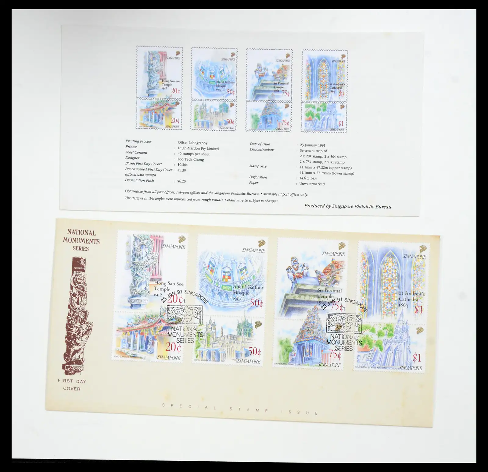 38432 0100 - Postzegelverzameling 38432 Singapore FDC's 1970-2005.