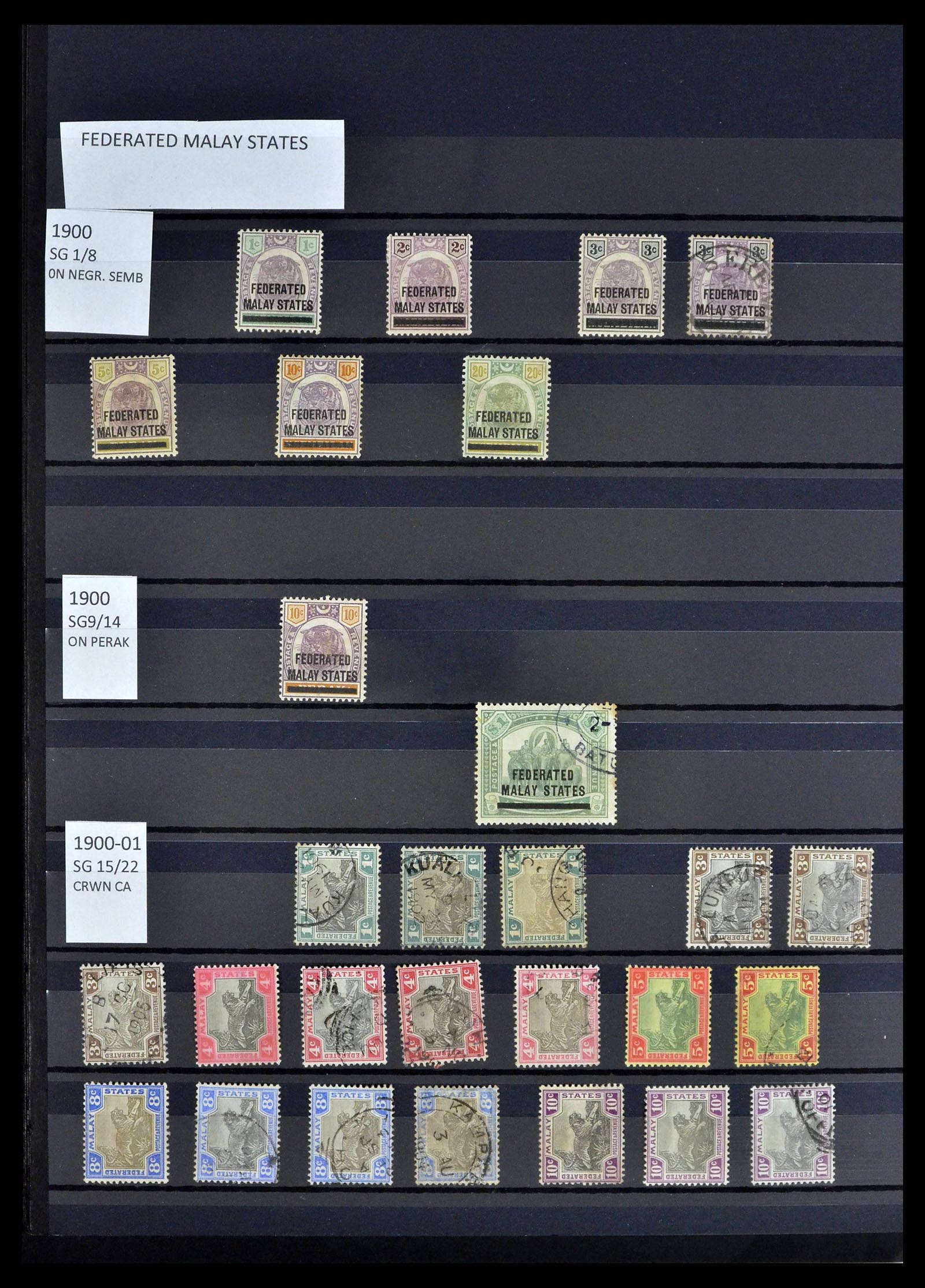 38450 0012 - Stamp collection 38450 Malaysia and States 1867-1970.