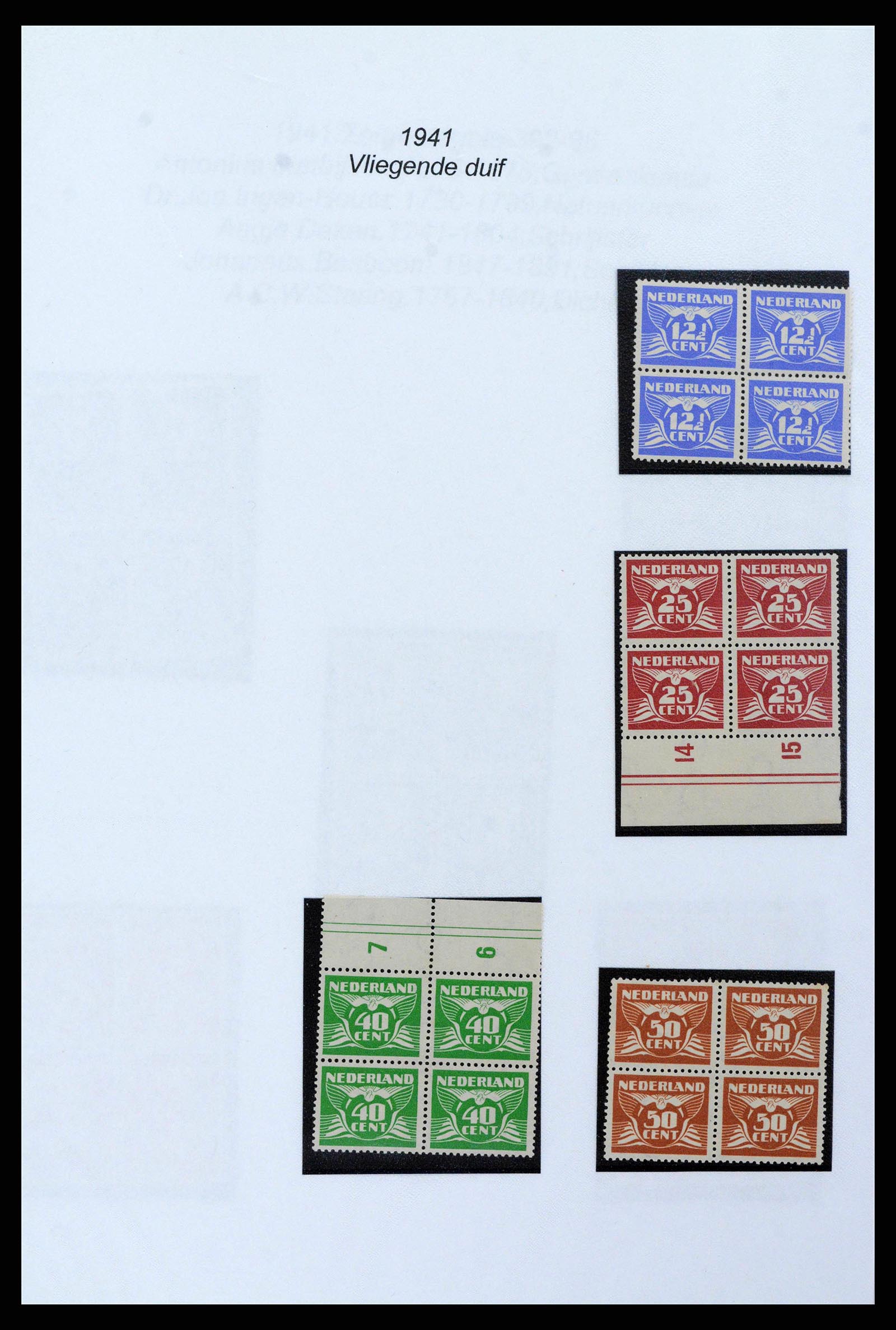 38454 0006 - Stamp collection 38454 Netherlands blocks of 4 1899-2001.