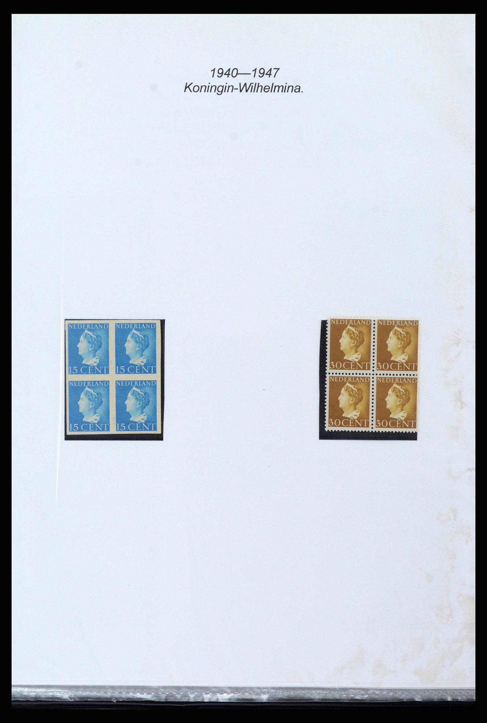 38454 0008 - Stamp collection 38454 Netherlands blocks of 4 1899-2001.