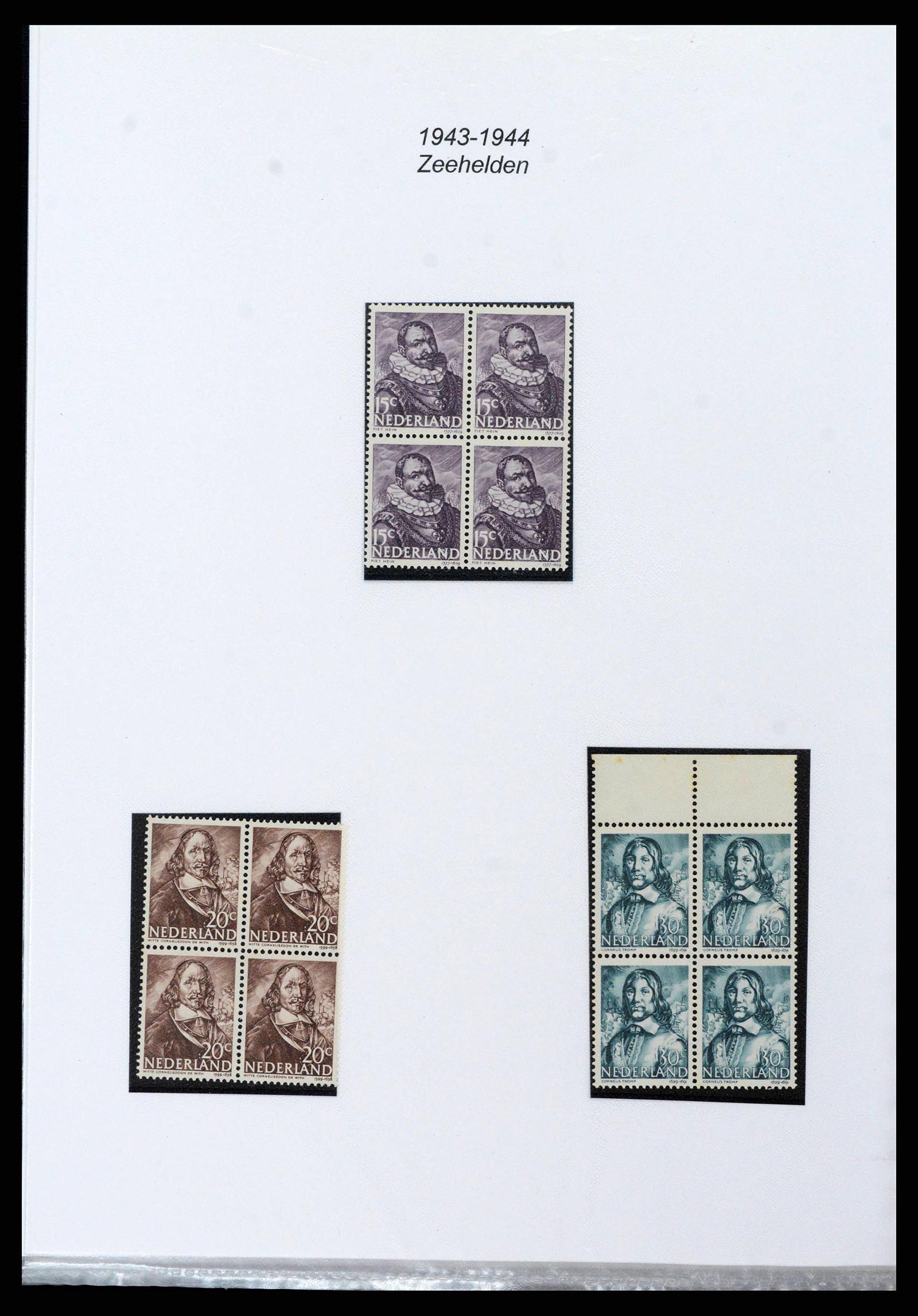 38454 0012 - Stamp collection 38454 Netherlands blocks of 4 1899-2001.