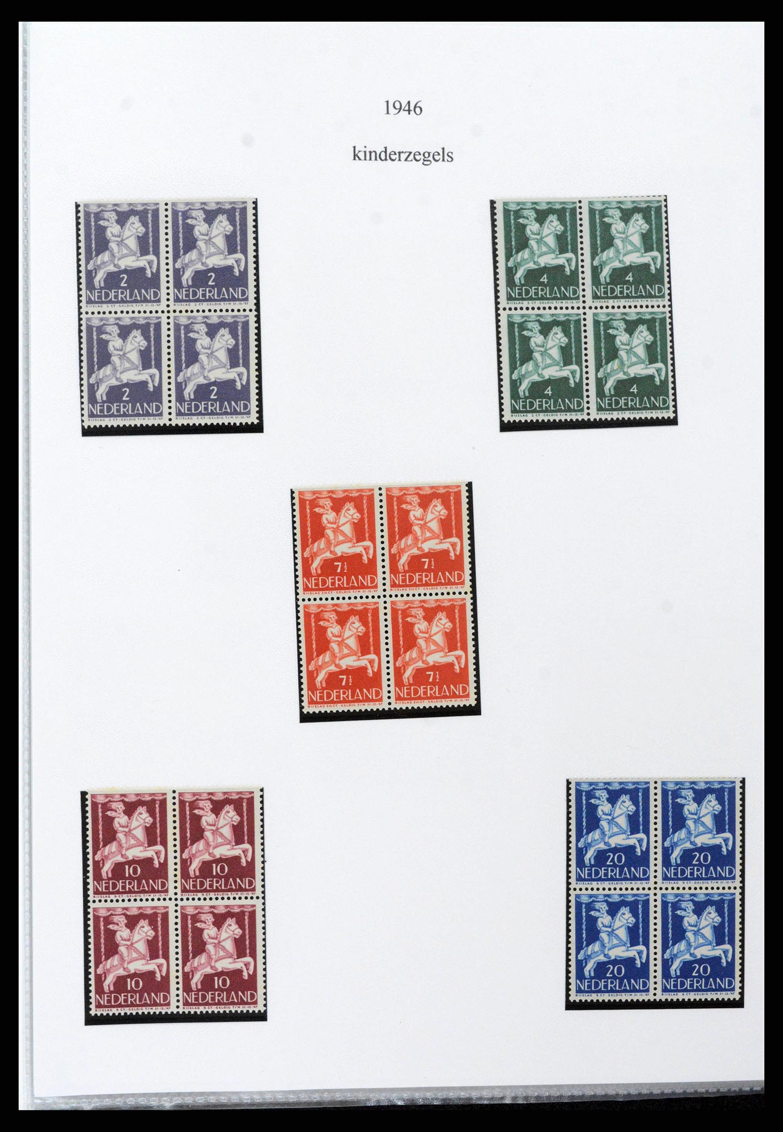 38454 0015 - Stamp collection 38454 Netherlands blocks of 4 1899-2001.
