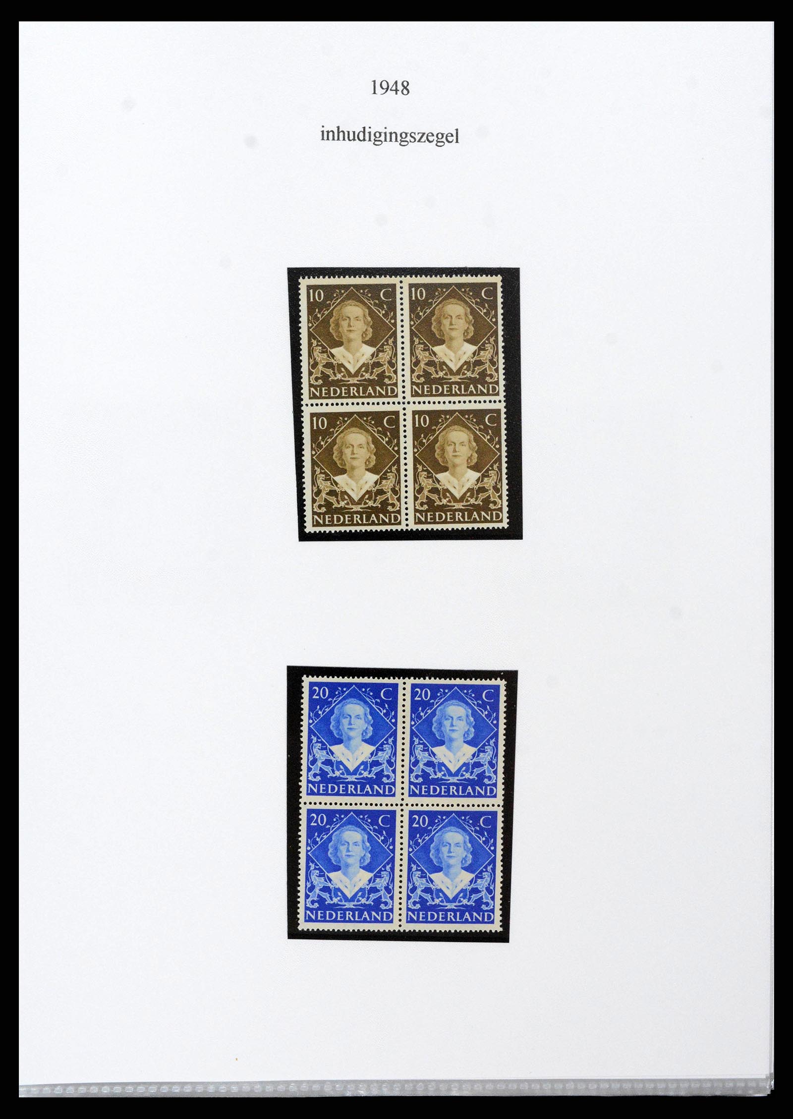 38454 0019 - Stamp collection 38454 Netherlands blocks of 4 1899-2001.