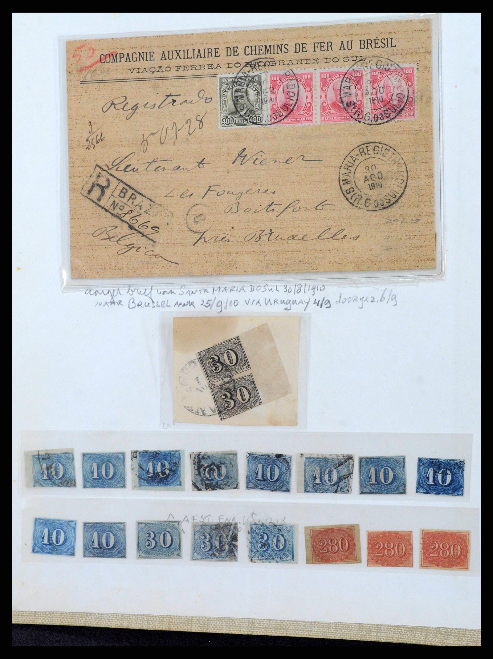 38455 0001 - Postzegelverzameling 38455 Brazilië 1843-1990.