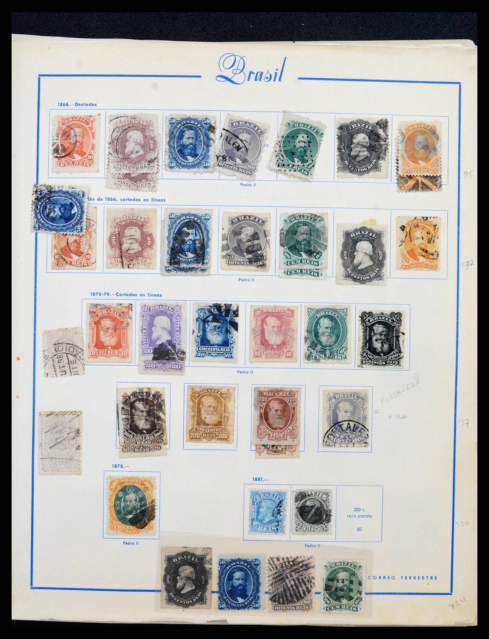 38455 0004 - Postzegelverzameling 38455 Brazilië 1843-1990.