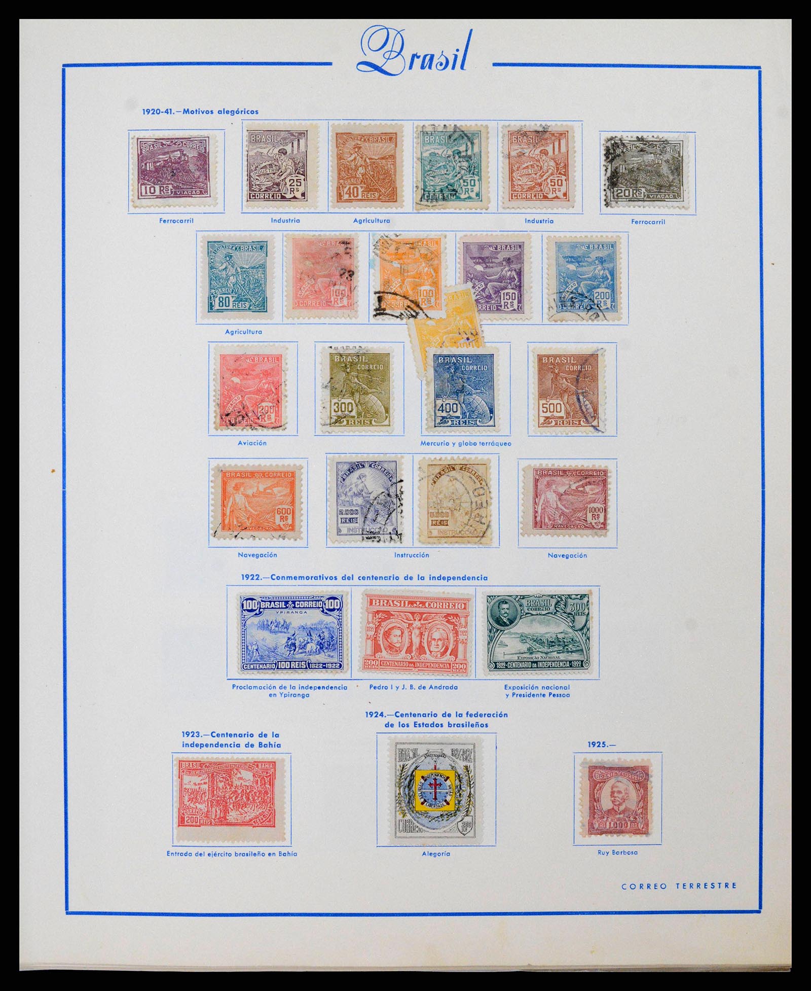 38455 0011 - Postzegelverzameling 38455 Brazilië 1843-1990.