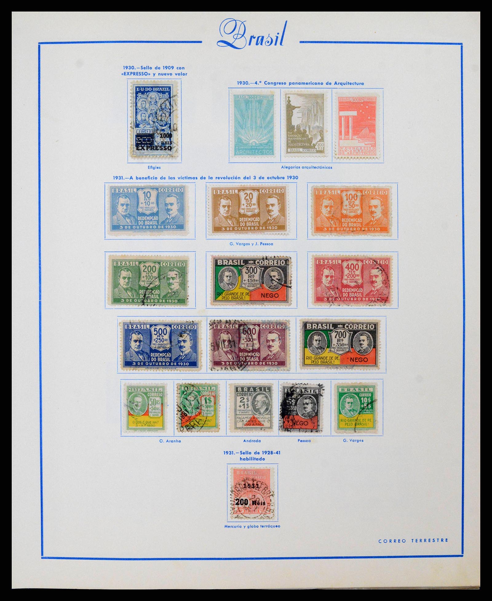 38455 0013 - Postzegelverzameling 38455 Brazilië 1843-1990.