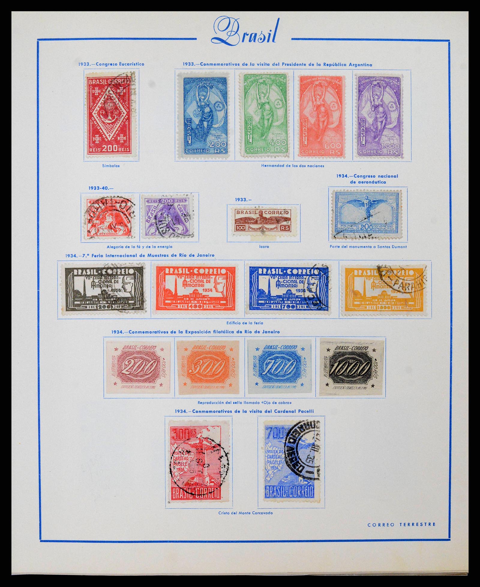 38455 0015 - Postzegelverzameling 38455 Brazilië 1843-1990.