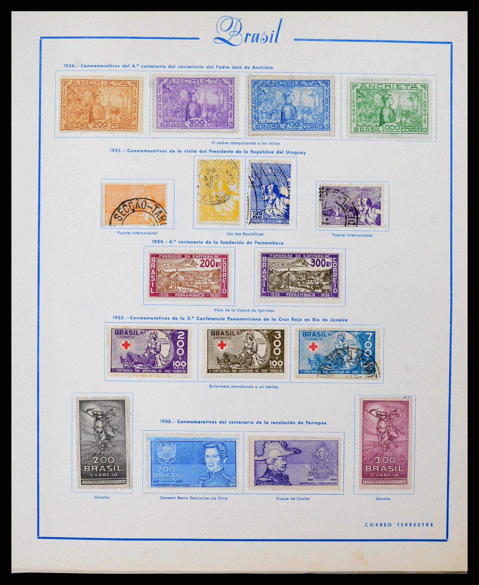 38455 0016 - Postzegelverzameling 38455 Brazilië 1843-1990.
