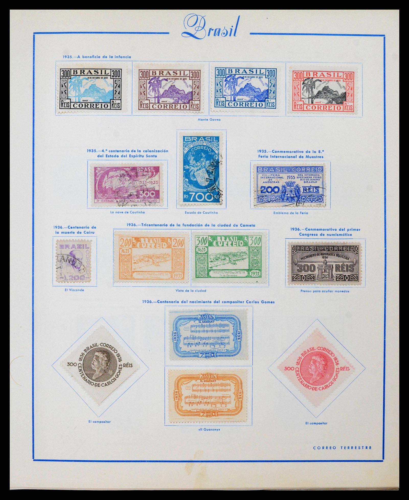 38455 0017 - Postzegelverzameling 38455 Brazilië 1843-1990.
