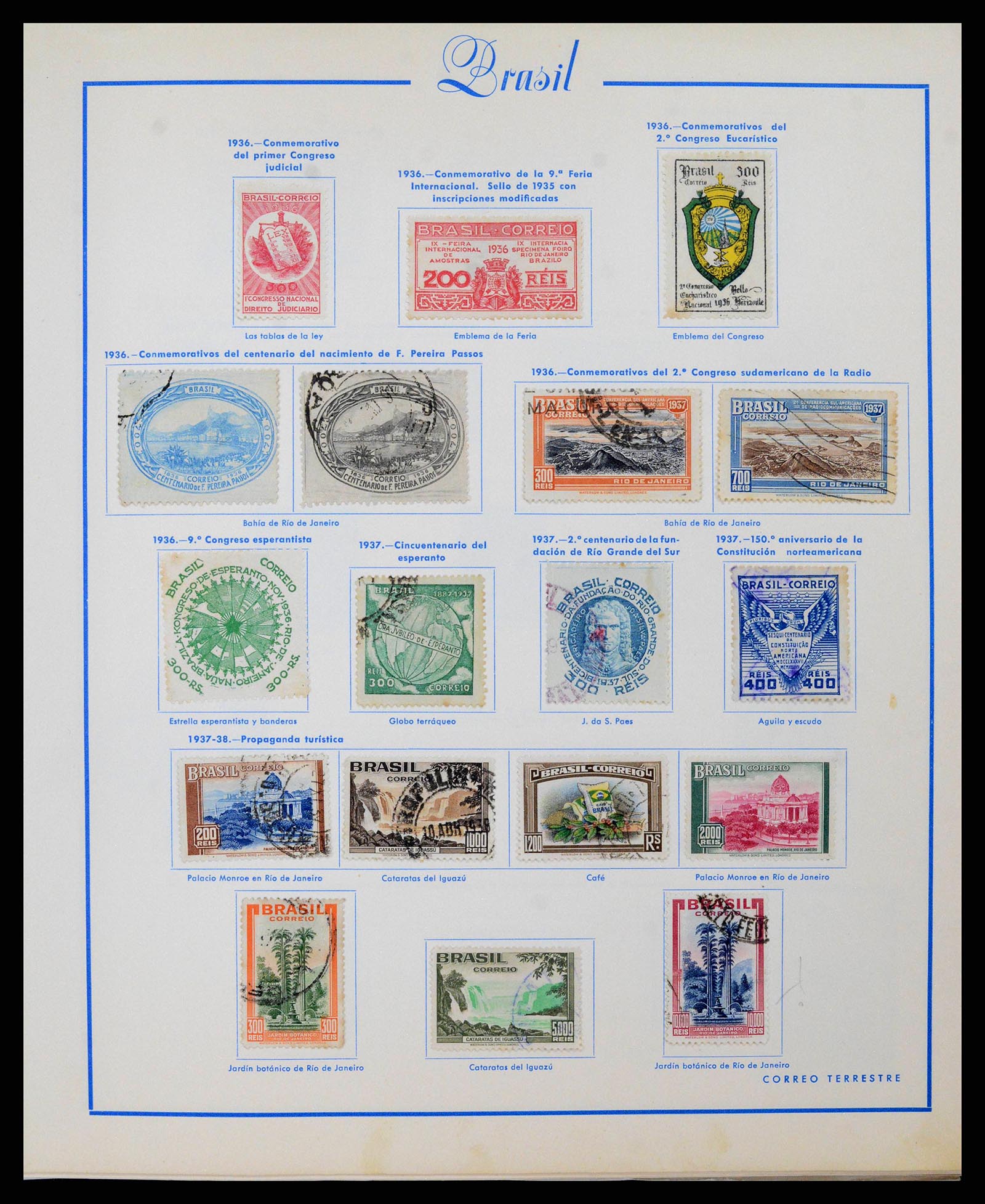 38455 0018 - Postzegelverzameling 38455 Brazilië 1843-1990.