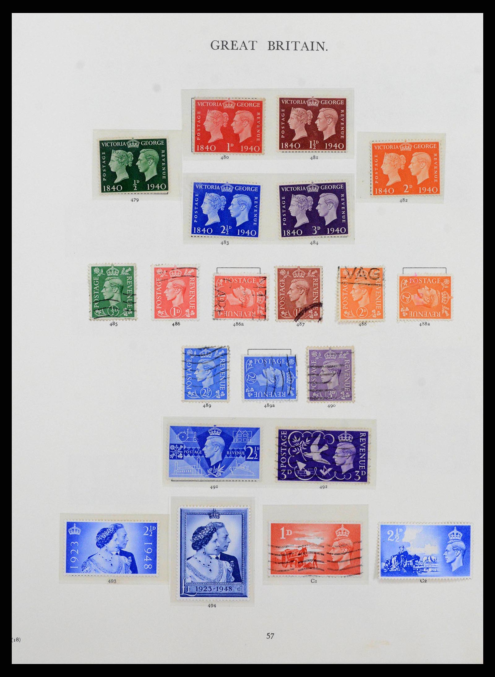 38460 0028 - Stamp collection 38460 Great Britain 1840-1992.