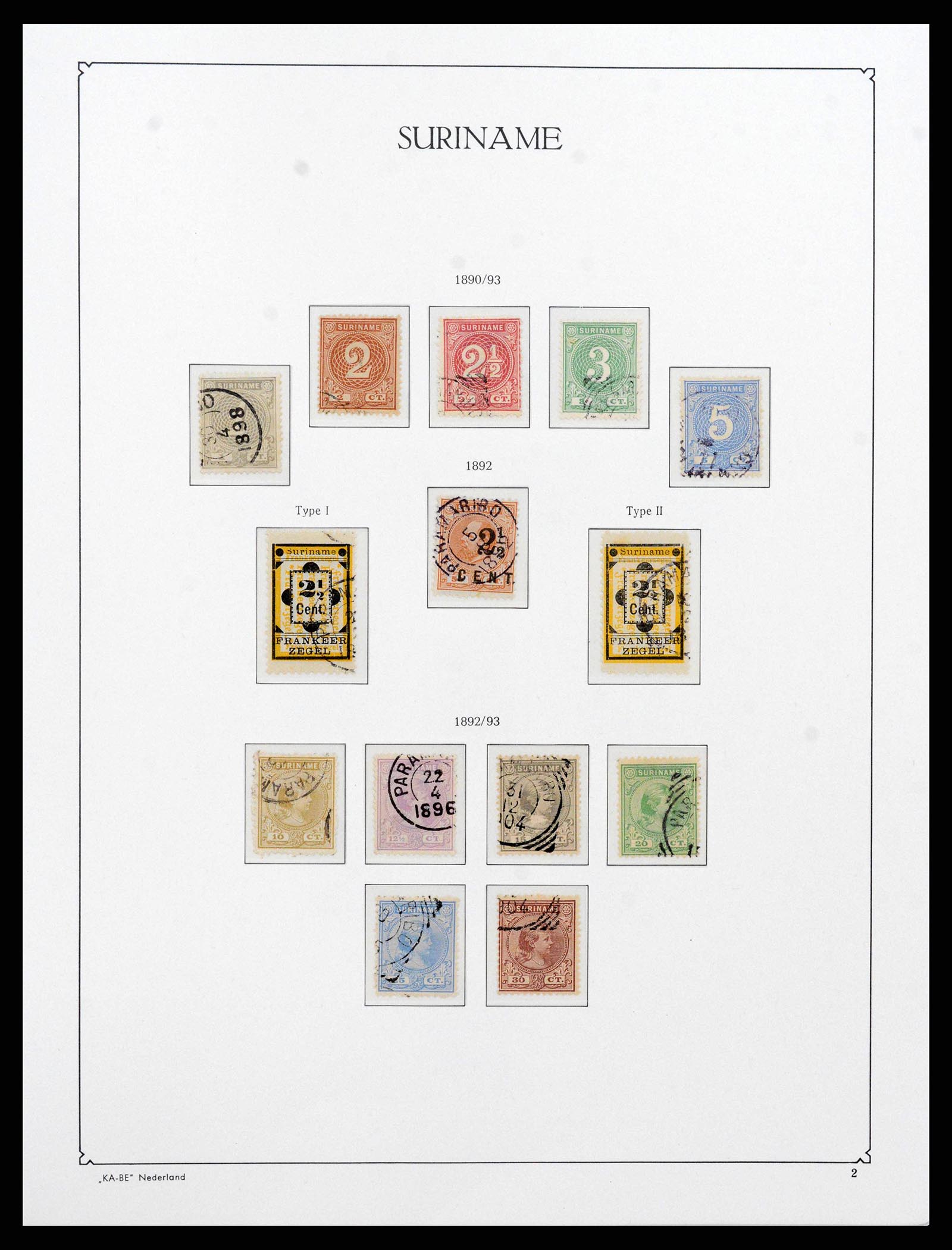 38465 0002 - Postzegelverzameling 38465 Suriname 1873-1975.