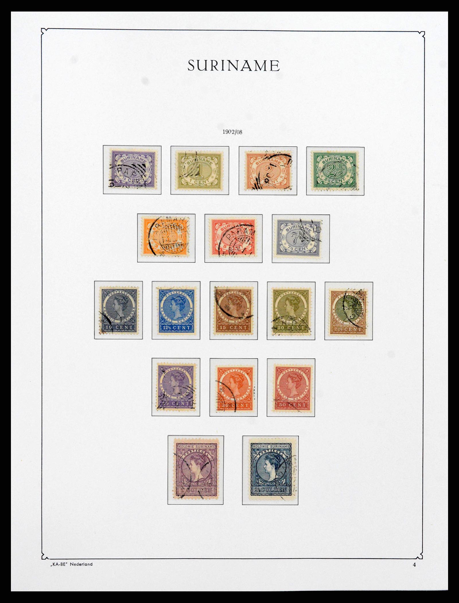 38465 0004 - Postzegelverzameling 38465 Suriname 1873-1975.