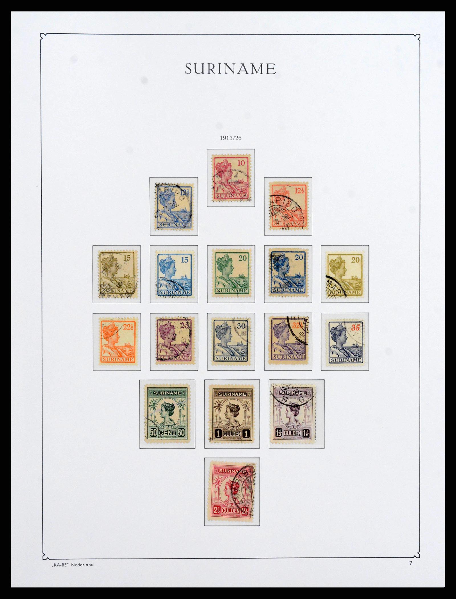 38465 0007 - Postzegelverzameling 38465 Suriname 1873-1975.