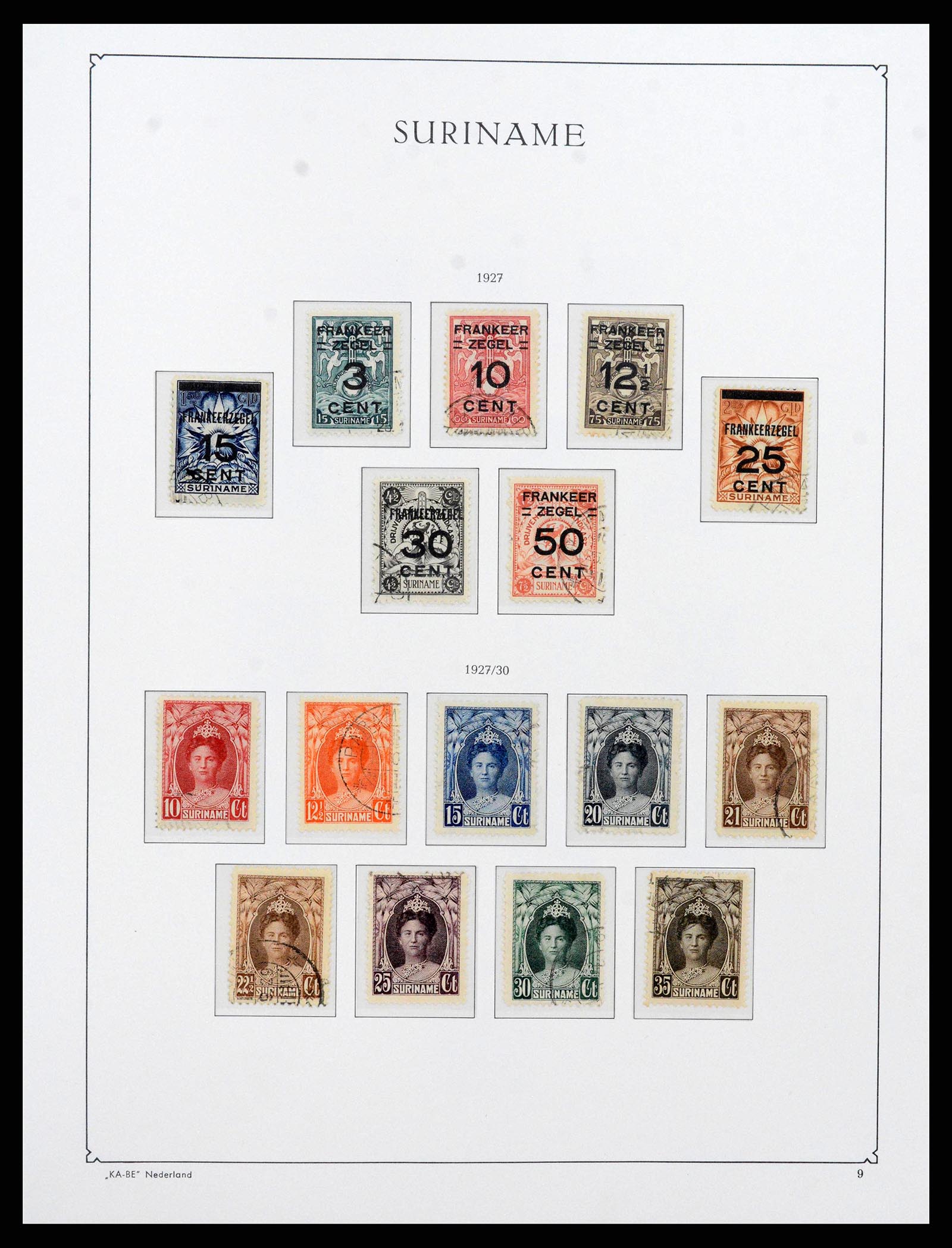 38465 0009 - Postzegelverzameling 38465 Suriname 1873-1975.