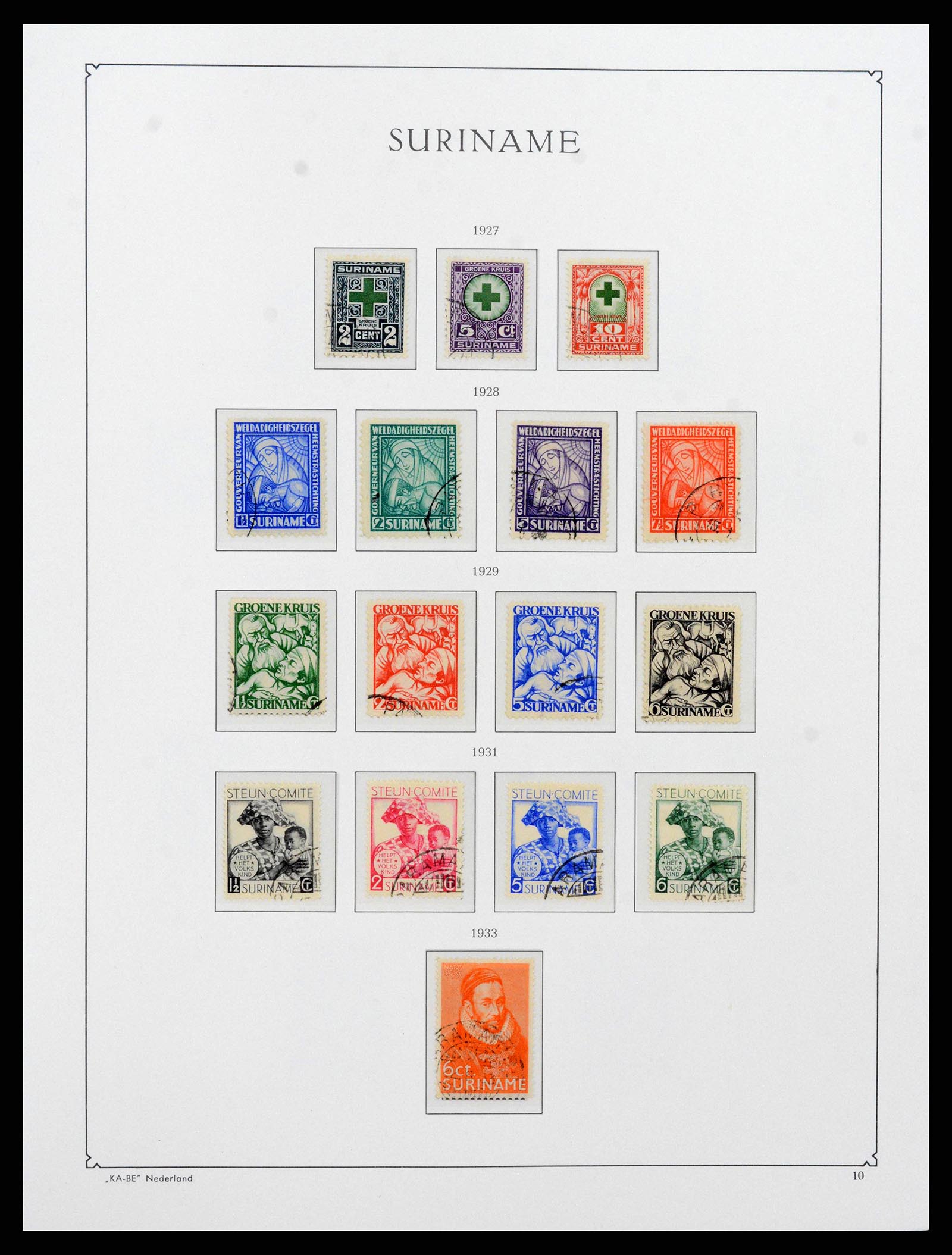 38465 0010 - Postzegelverzameling 38465 Suriname 1873-1975.