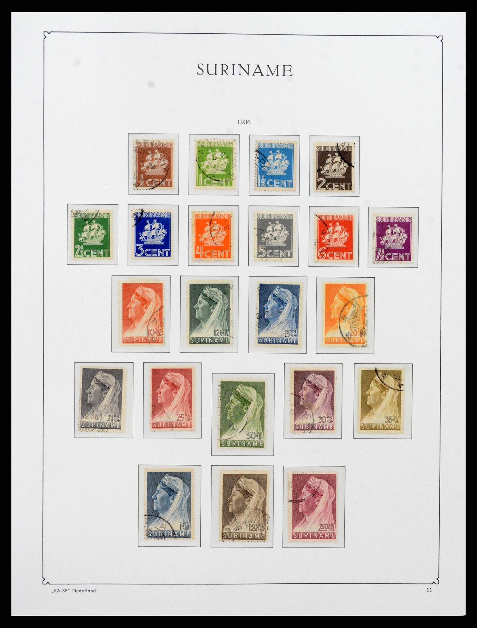 38465 0011 - Postzegelverzameling 38465 Suriname 1873-1975.