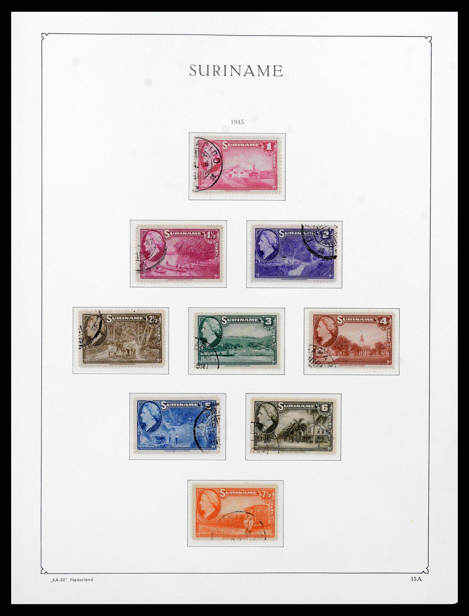 38465 0015 - Postzegelverzameling 38465 Suriname 1873-1975.