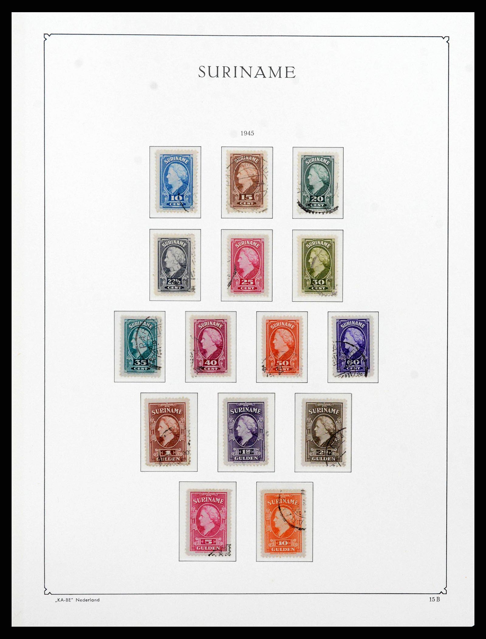 38465 0016 - Postzegelverzameling 38465 Suriname 1873-1975.
