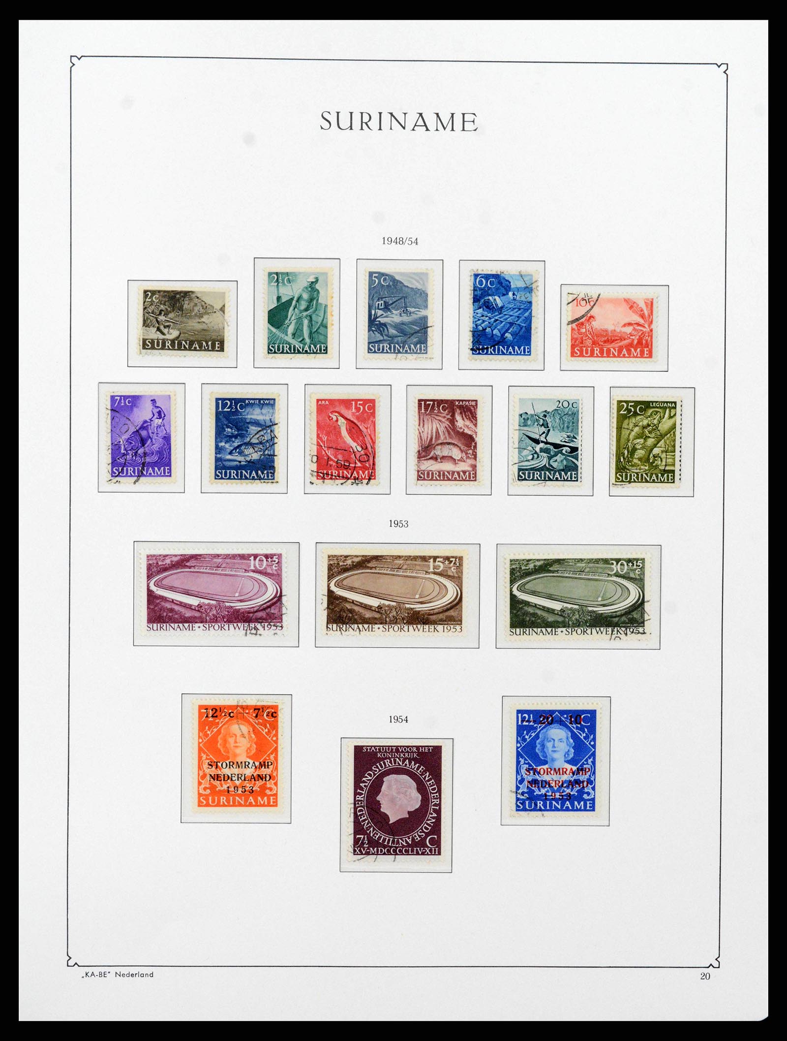38465 0021 - Postzegelverzameling 38465 Suriname 1873-1975.