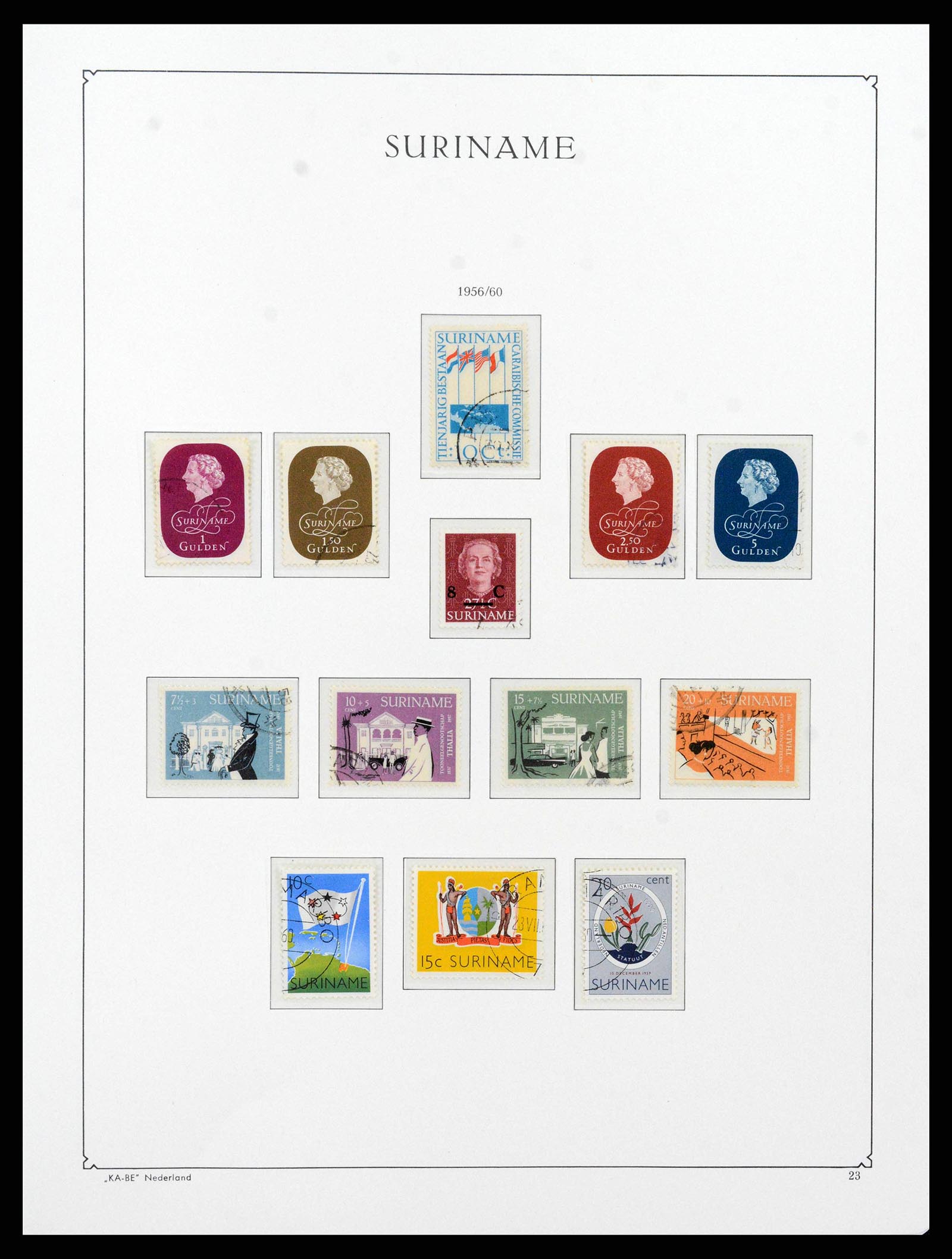 38465 0024 - Postzegelverzameling 38465 Suriname 1873-1975.