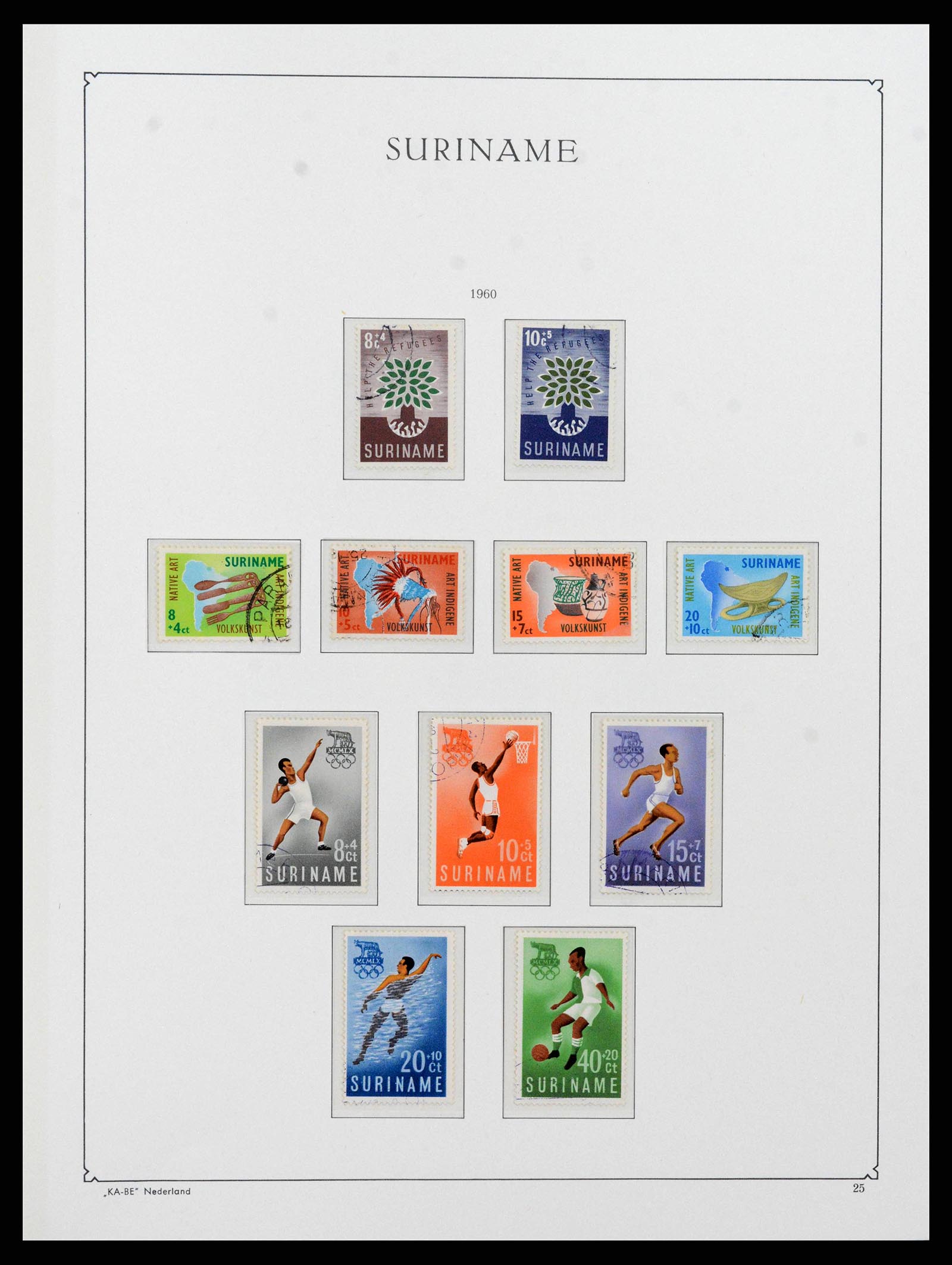 38465 0026 - Postzegelverzameling 38465 Suriname 1873-1975.