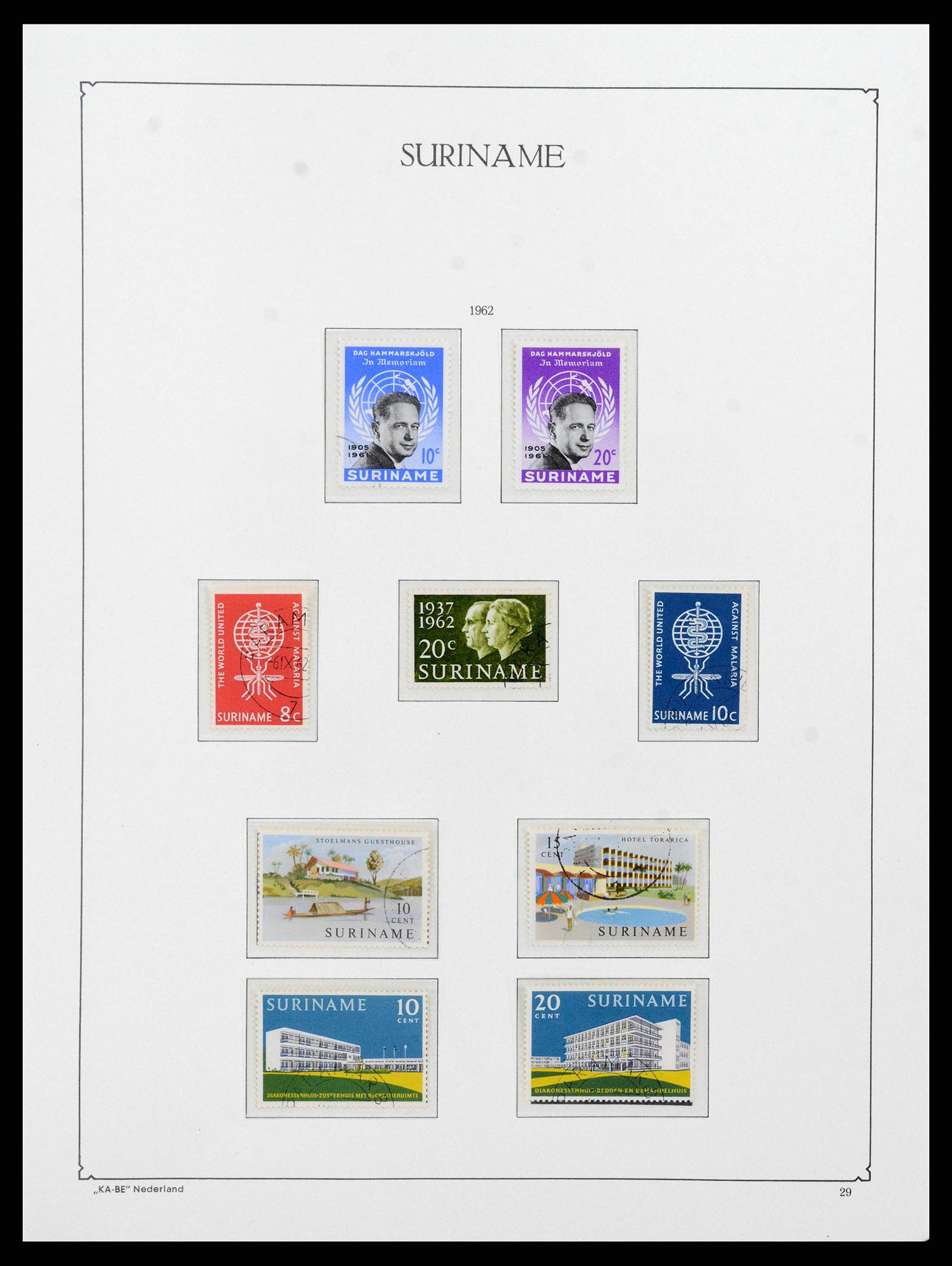 38465 0030 - Postzegelverzameling 38465 Suriname 1873-1975.