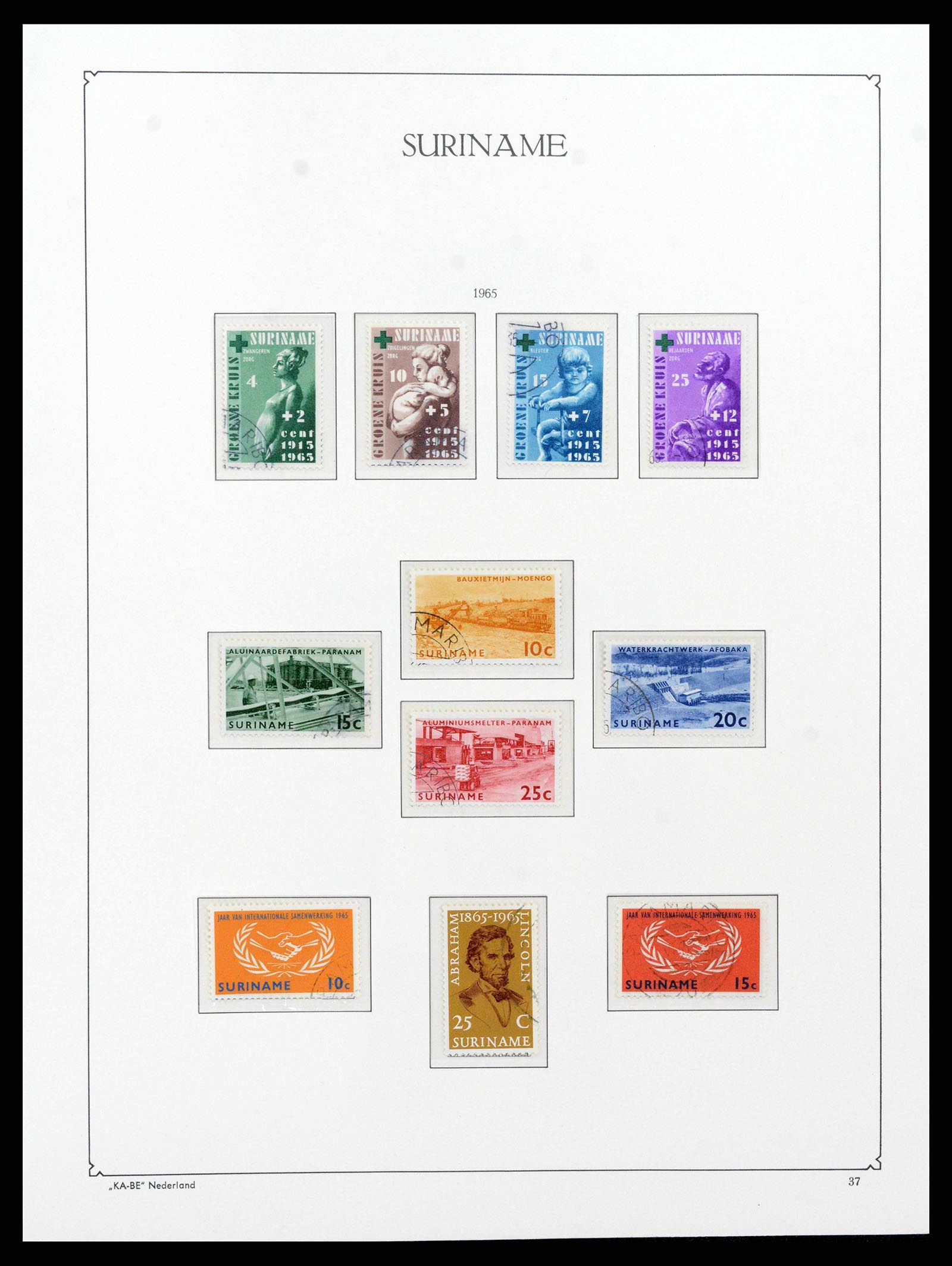 38465 0036 - Postzegelverzameling 38465 Suriname 1873-1975.