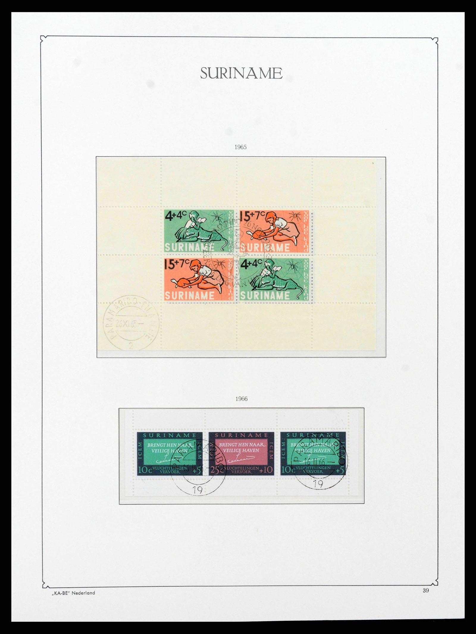 38465 0038 - Postzegelverzameling 38465 Suriname 1873-1975.