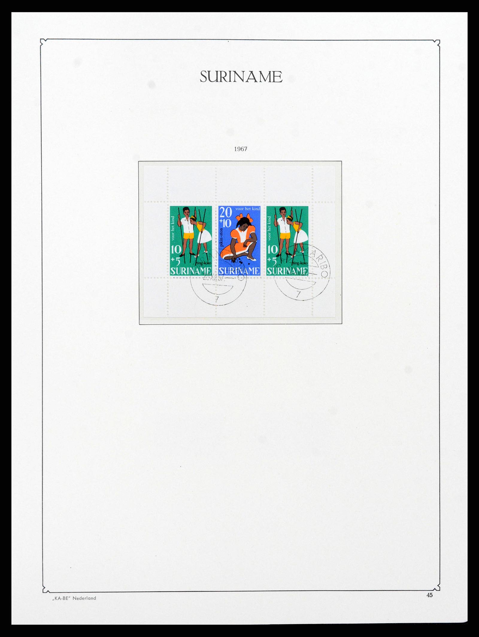 38465 0044 - Postzegelverzameling 38465 Suriname 1873-1975.