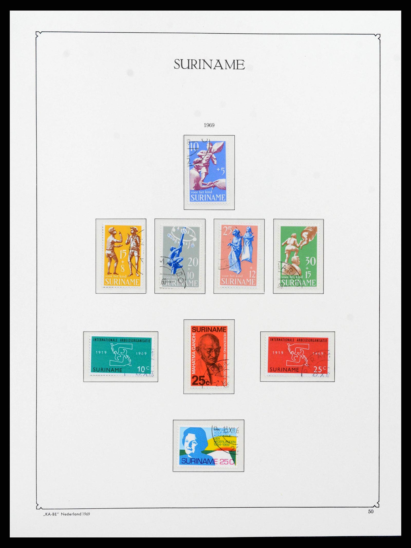 38465 0049 - Postzegelverzameling 38465 Suriname 1873-1975.