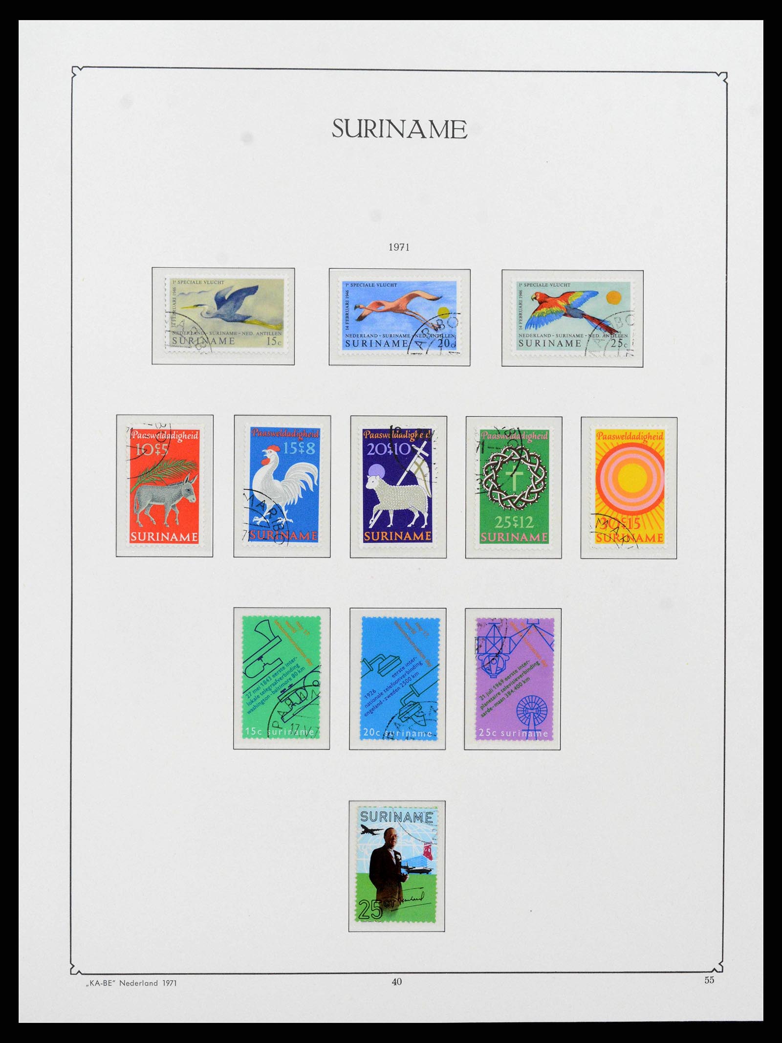 38465 0054 - Postzegelverzameling 38465 Suriname 1873-1975.