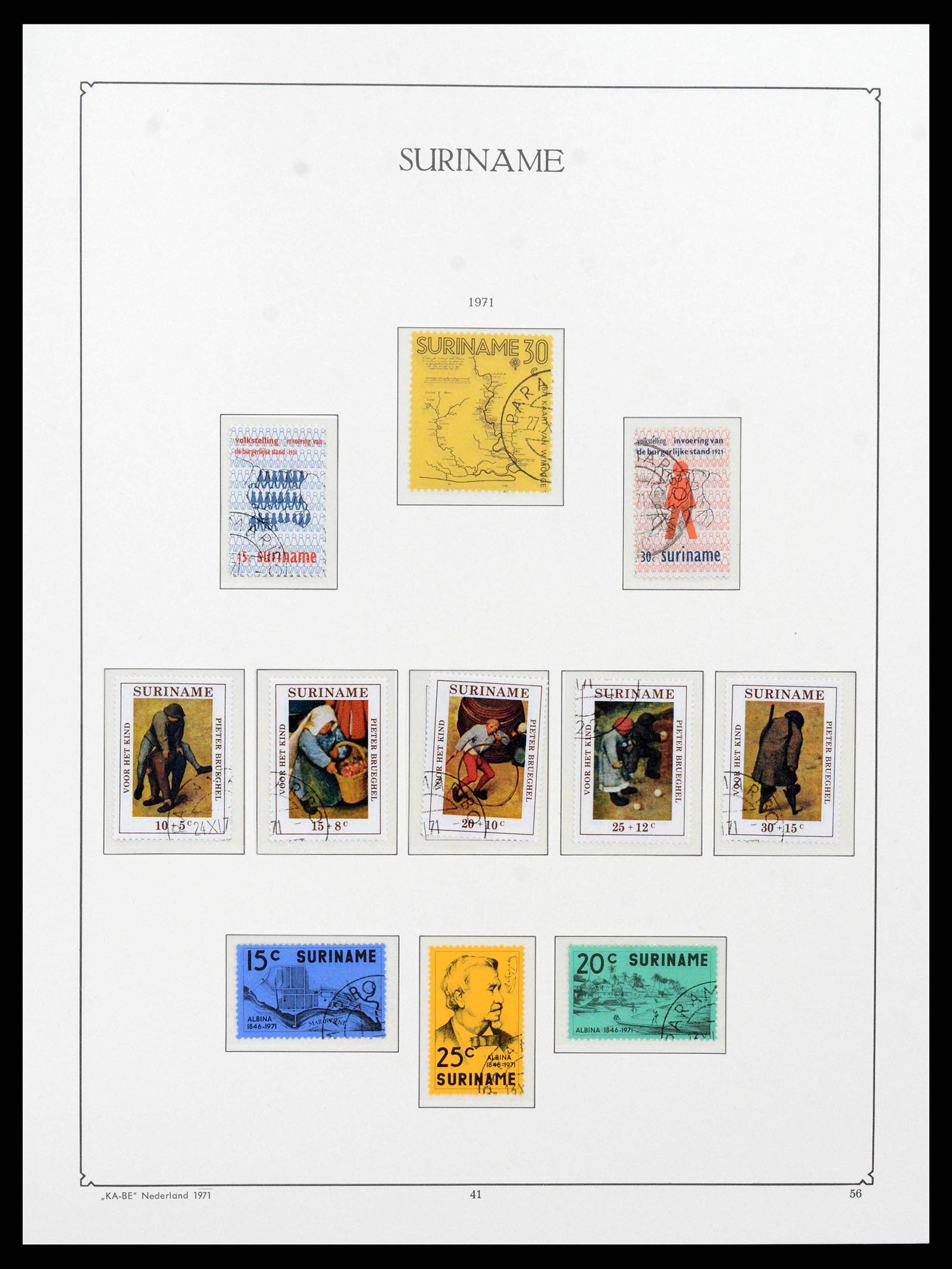 38465 0055 - Postzegelverzameling 38465 Suriname 1873-1975.