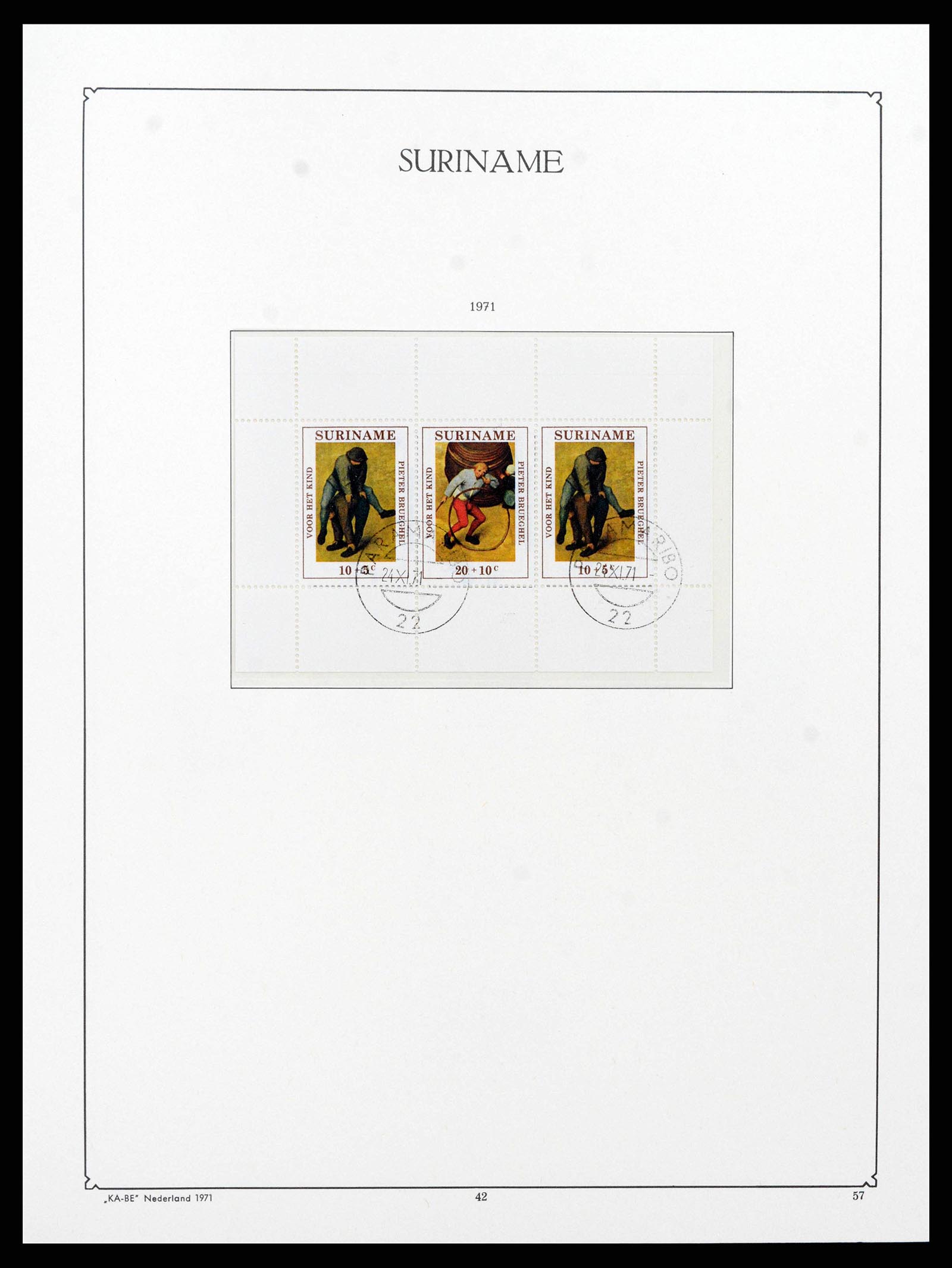 38465 0056 - Postzegelverzameling 38465 Suriname 1873-1975.